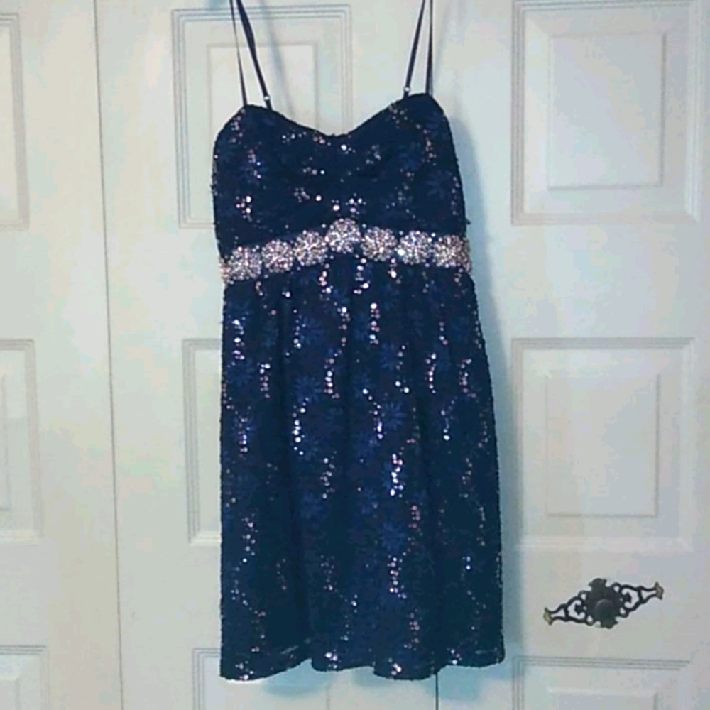 Navy short formal dress